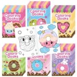 X1zuue 48Pcs Valentine’s Day Coloring Books for Kids Bulk Donut Mini Coloring Booklet DIY Art Drawing Book with Dessert Doughnut for Toddlers Birthday Valentine’s Day Party Favors Goodie Bag Filler