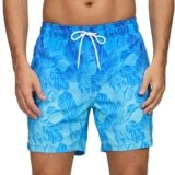 Vorvowry Costume Uomo Mare Calzoncini Asciugatura Rapida Costumi da Bagno Impermeabile Boxer con Tasca Estivi Pantaloncini Uomo Colore Sfumatore per Nuoto Corsa Fitness S Fogli di Gradiente