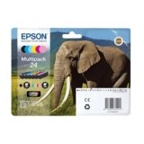 Epson 24 Serie Elefante Cartuccia Originale, Multipack, Standard, 6 Colori