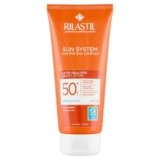 Rilastil Sun System Latte Vellutato, Emulsione Fluida dalla Texture Vellutata per Pelli Sensibili, Resistente all’Acqua, SPF 50+, 200ml