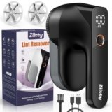 Ziitty Levapelucchi Elettrico, Rimuove i Pelucchi per 3 Livelli di Potenza Regolabili, Taglia Pelucchi a 6 Lame per vari Tessuti Perfetto per i Regali di Famiglia per le Donne(Nero)
