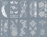 Stencil per tatuaggi in rete, riutilizzabili, 10 fogli