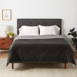Amazon Basics Trapunta Invernale Singolo Reversibile in Microfibra, 140 x 200 cm, grigio/nero