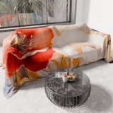 PETTI Artigiani Italiani – Telo Arredo in Microfibra, Copritutto, Copridivano 360×270 cm, Fantasia Floreale 06 9 | Telo Protettivo Lavabile, Copriletto e Copritavolo Multiuso per Divani