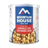 Mountain House Gluten-Free Scrambled Eggs with Uncured Bacon Freeze-Dried Food for Camping, 9 Servings, 30-Year Shelf-Life