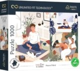 Trefl Prime – Puzzle Uft Yoga, Cats & Coffee: Peace Of Mind – 1000 Elementi, Cartone Più Spesso, Bio, Eco, Yoga, Gatti, Caffe, Riposo, Intrattenimento Creativo Per Adulti E Bambini Sopra I 12 Anni