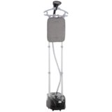 HOMCOM Stiratrice a Vapore, Ferro da Stiro Verticale da 2L, Potenza 1950W con 2 Aste Telescopiche, Stiratore Portatile, 35x25x23cm, Nero