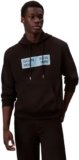 Calvin Klein Uomo Felpa con Cappuccio Terry Box Graphic Regular Fit, Nero (Black), XXL