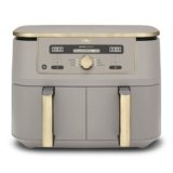 Ninja MAX Doppia Zona, Friggitrice ad aria digitale senza olio con doppio cestello, 6 in 1, 9,5 L, cestelli lavabili in lavastoviglie, antiaderenti, Pietra Oro, DZ400EUSTGD