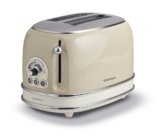 Ariete 155 Tostapane Vintage 2 fette di pane – senza pinze – 6 livelli di tostatura – 810 Watt- Acciaio Inox – Linea Vintage – Beige