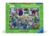 Ravensburger Puzzle 1000 Pezzi, Minecraft Mobs – Puzzle Adulti +14 anni, 70 x 50 cm, Puzzle per Adulti Minecraft, Idee Regalo Minecraft