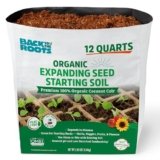 Back to The Roots Organic Seed Starting, Compressed Block expands to 12 Quarts, Made for Herbs, Veggies, Flowers