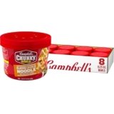 Campbell’s Chunky Soup, Classic Chicken Noodle Soup, 15.25 oz Microwavable Bowl (Case of 8)