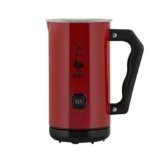 Bialetti Milk Frother Elettrico, Montalatte per Cappuccino, Capacità 150 ml Cappuccino o 300 ml Latte Caldo, Rosso