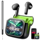 Relxhome MS103 AI Cuffie Traduzione, 3-in-1 Auricolari Cuffiette, Traduttore Istantaneo Vocale in 134 Lingue, 6 Modalità Traduzione, Schermo Tattile LED, 60h autonomia, Musica/Chiamate/Traduttore