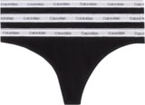 Calvin Klein Perizomi Donna Confezione da 3 Modern Logo Tanga, Nero (Black/Black/Black), S