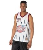 Hakeem Olajuwon Houston Rockets Mitchell and Ness – Maglia da uomo, colore: bianco, bianco, M