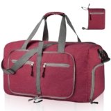 Dimayar 115L Travel Duffle Bag for Men Women – Foldable Duffel Bag with Shoes Compartment – Overnight Bags Waterproof & Tear Resistant(Red)