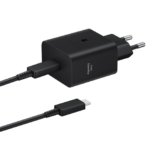 Samsung EP-T4511 Caricabatterie originale 45W Super Fast Charging, Porta USB-C (con Cavo), Nero