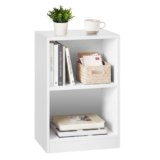 VASAGLE Custos Collection – Comodino con scomparti aperti, tavolino con ripiano regolabile, doppio uso, montaggio semplice, per camera da letto, soggiorno, bianco nuvola LET666WB01