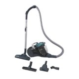 Hoover BR71_B30, Aspirapolvere a traino senza sacco, 700 W, 2 litri capacità bin, 78 Decibel, Mini turbo spazzola, Nero/Verde/Grigio Fumo