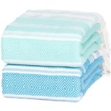 Vikumond Thin Turkish Beach Towel Lightweight Soft Cotton Extra Large XL Oversized Sand Free Sandproof Absorbent Quick Dry Towels Cloud Bath Pool Travel Compact Essentials Accessories for Adult Gifts