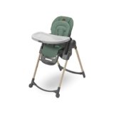 Maxi-Cosi Minla Seggiolone Pappa Evolutivo, 0-14 Anni, portata 60 kg, Seggiolone pappa Bimbi, 6 Funzioni, Reclinabile 5 Posizioni, 9 Posizioni Altezza, Poggiapiedi Regolabile, Beyond Green