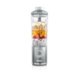 Ninja Blast Max Frullatore Portatile, 570 ml, Batteria Ricaricabile, Bicchiere Frullatore e Coperchio Anti-perdita, 3 Funzioni di Miscelazione, Smoothie, Frullati, Frutta Congelata, Argento BC251EUSL
