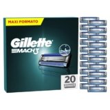 Gillette Mach3 Base 20 Lamette Di Ricambio Per Rasoio Barba Manuale, Con Striscia Lubrificante Una Scorrevolezza Fluida E Rivestimento Della Lama Progettato Ridurre