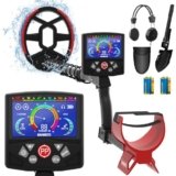 KAIWEETS Metal Detector Professionali, Ultraleggero Rilevatore di Metalli Set per Adulti e Principianti, Rilevatore IP68 Impermeabile ad Alta Precisione con 6 Modalità, Chip DSP Avanzato, Display LCD