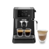 De’Longhi Stilosa EC235.BK Macchina manuale da Caffè Espresso e Cappuccino, Caffè in Polvere o in Cialde E.S.E., Montalatte classico per Cappuccini, serbatoio 1L, 1100W, Caldaia Acciaio Inox, Nero
