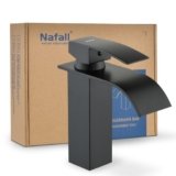 Nafall Rubinetto Lavabo : Rubinetto Per Bagno A Cascata, Miscelatore Monocomando Lavabo Bagno Rubinetto Bidet Nero Con Cartuccia In Ceramica Durevole (Breve)
