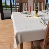 Soleil d’ocre Luxury Tovaglia Anti Macchia, Bianco, 150 x 250 cm