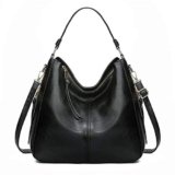 AINUOEY Donna Borse a Mano Borsa a Spalla Elegante Grandi Firmate Marca Tracolla Antifurto PU pelle 76670 1 pz Nero