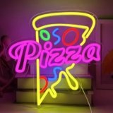YUEYYNS Insegna al Neon Pizza Insegna luminosa per pizza luci al neon LED colorate per pizza, negozio, camera da letto, ristorante, cucina, feste, decorazione