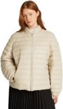 Tommy Hilfiger Donna Giacca Trapuntata con Collo a Lupetto, Beige (Sandalwood), 56