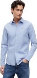 Tommy Jeans Tjm Original Stretch Shirt Dm0dm04405, Camicia a Maniche Lunghe Uomo, Blu (Lavender Lustre), M