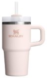 STANLEY Quencher H2.0 Tumbler with Handle and Straw 20 oz | Flowstate 3-Position Lid | Cup Holder Compatible for Travel | Insulated Stainless Steel Cup | BPA-Free | Rose Quartz 2.0
