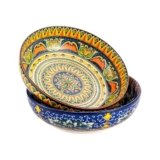 Henten Home Set di 2 Piatti Fondi, 1500 ml, Ciotole Colorate per Zuppa, Pasta, Spaghetti, Insalata, Ciotole Grandi Adatti al Microonde e Lavastoviglie, Serie Mylo, Stile Boho