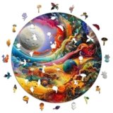 Iconic Puzzles – Luna Straordinaria, puzzle in legno 100% sostenibile, Regali per Bambini e Adulti, taglia M, 350 Pezzi