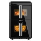 Cecotec Friggitrice ad aria senza olio – Friggitrice ad aria 12L Cecofry DuoLevel 12000 Finestra 2900 W, 2 serbatoi da 6 L, Sync, 10 menu, temperatura 40-200 ºC, finestra superiore, pannello tattile a