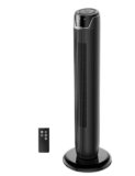 Midea FZ10-17JR Ventilatore a Torre Silenzioso con Telecomando, Ventilatore da Terra Portatile 45W, 90° Oscillazione, Display LED, 3 Velocità e 3 Modalità, Timer 7H, per Casa e Ufficio, 36″, Nero