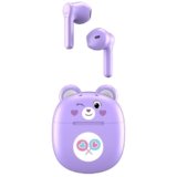 Care Bears Bluetooth Wireless Earbuds with Charging Case – Built-in Mic, Easy Pairing, Cute Share Bear Design, Purple, Perfect for Kids, Teens Fans