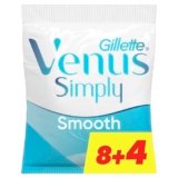 Gillette Rasoio Donna Venus Simply 2 Usa E Getta A 2 Lame, Confezione Da 8+4 Rasoi Donna con Striscia MoistureRich per un’Ottima Scorrevolezza e Comfort Maggiore, Lamette Usa e Getta