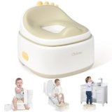 Orzbow Multifunzionale Vasino Bambini, Universale Riduttore WC Bambini, Stivabile Riduttore Water Bambini con Sgabellino WC, Design Minimalista, Facile da Pulire, Liscio e Senza Bave, Khaki