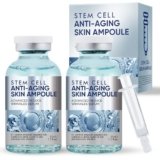 Stem Cell Serum for Face, Anti Aging Face Serum to Smooth Wrinkles, Intensive Repair Ampoule for Hydration and Revitalization, 2 Count