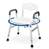 Sangohe Shower Chair for Inside Shower – 360⁰ Swivel Shower Chair – Heavy Duty Shower Seat with Back – Shower Chair for Bathtub with Arms for Handicap – Shower Seats for Elderly, 788A