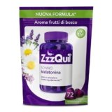 ZzzQuil Sonno, Melatonina pura per Dormire, Integratore con Estratti Di Valeriana, Camomilla e Vitamina B6, Formulazione Vegana, 72 Pastiglie Gommose