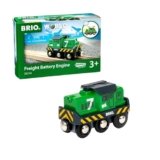 Brio World – Locomotiva per Treno Merci a Batterie, BRIO Treni-Vagoni-Veicoli, Età Raccomandata 3+