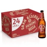 Peroni Birra Gran Riserva Rossa, Cassa con 24 Birre in Bottiglia da 33 cl, 7.92 L, Birra Rossa dal Gusto Corposo con Aroma di Malto e Caramello, Gradazione Alcolica 5.2% Vol